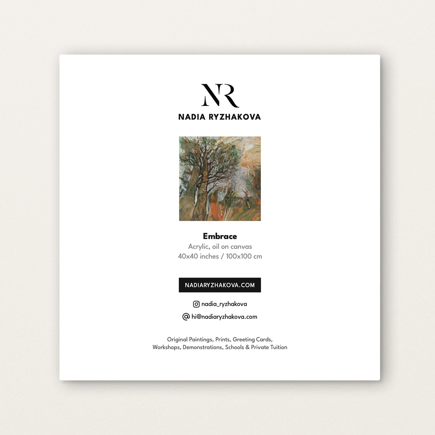 Embrace – Fine Art Greeting Card