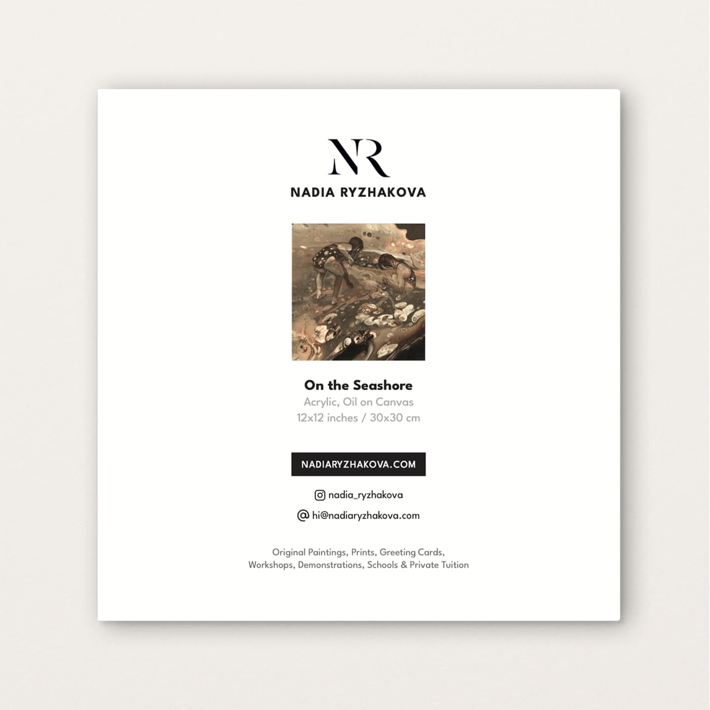 On the Seashore – Fine Art Greeting Card